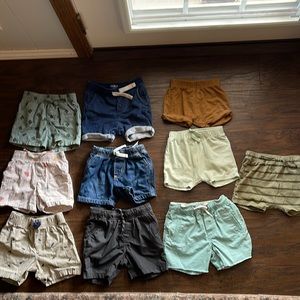 Lot of ten (10) baby shorts sizes 6-18mo
